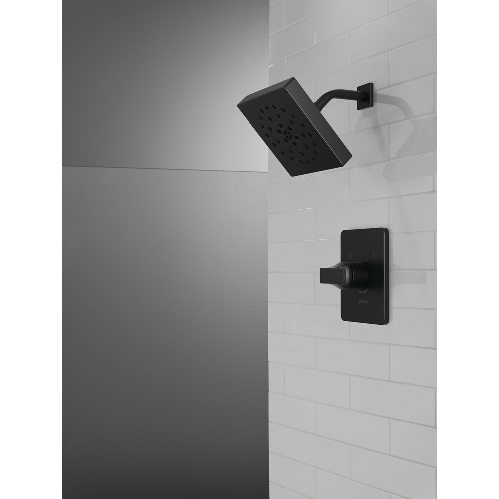 DELTA FAUCET 52484-KS Delta H2Okinetic 4-Setting UltraSoak Shower Head,  Black Stainless