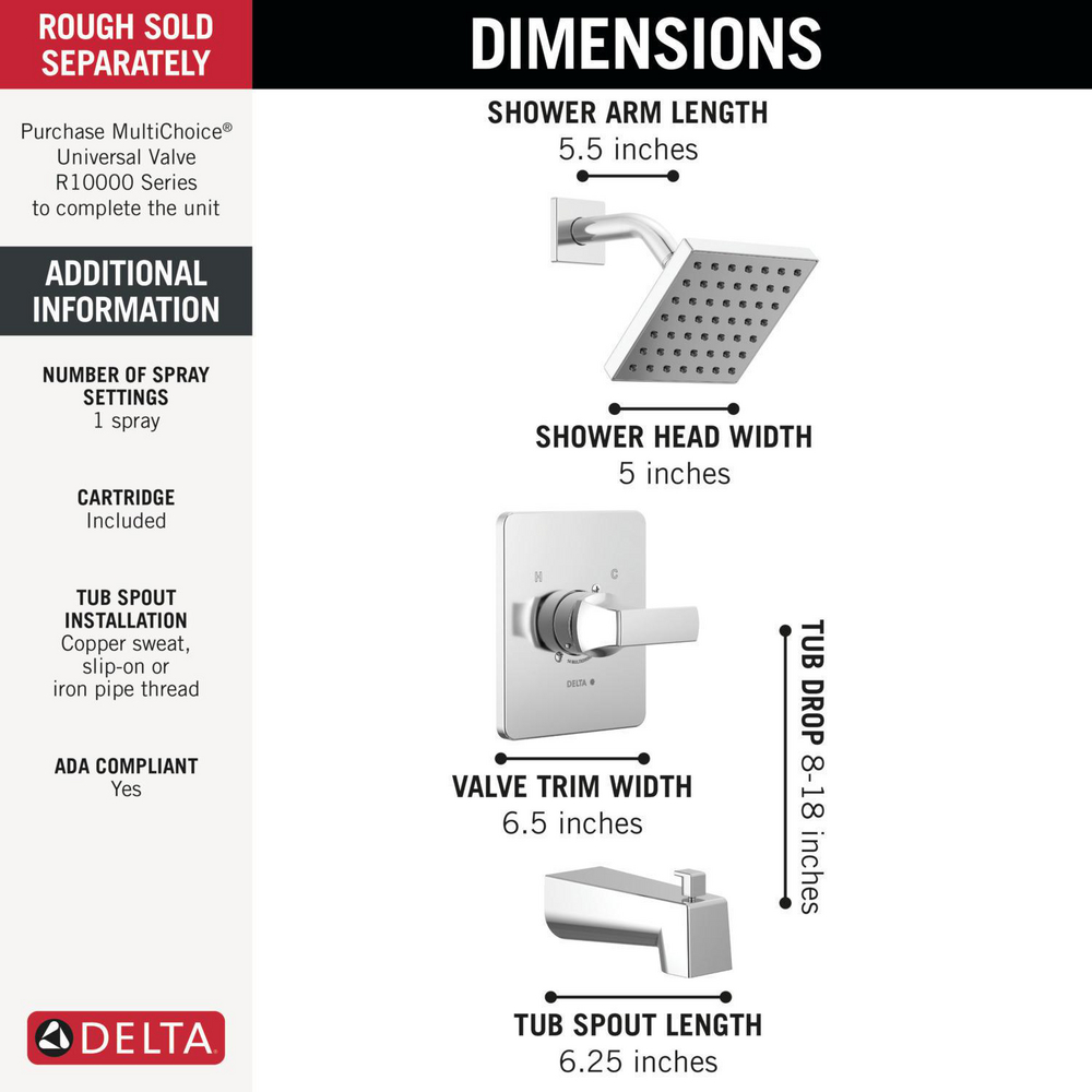 Monitor 14 Series Tub & Shower T14437 | Delta Faucet