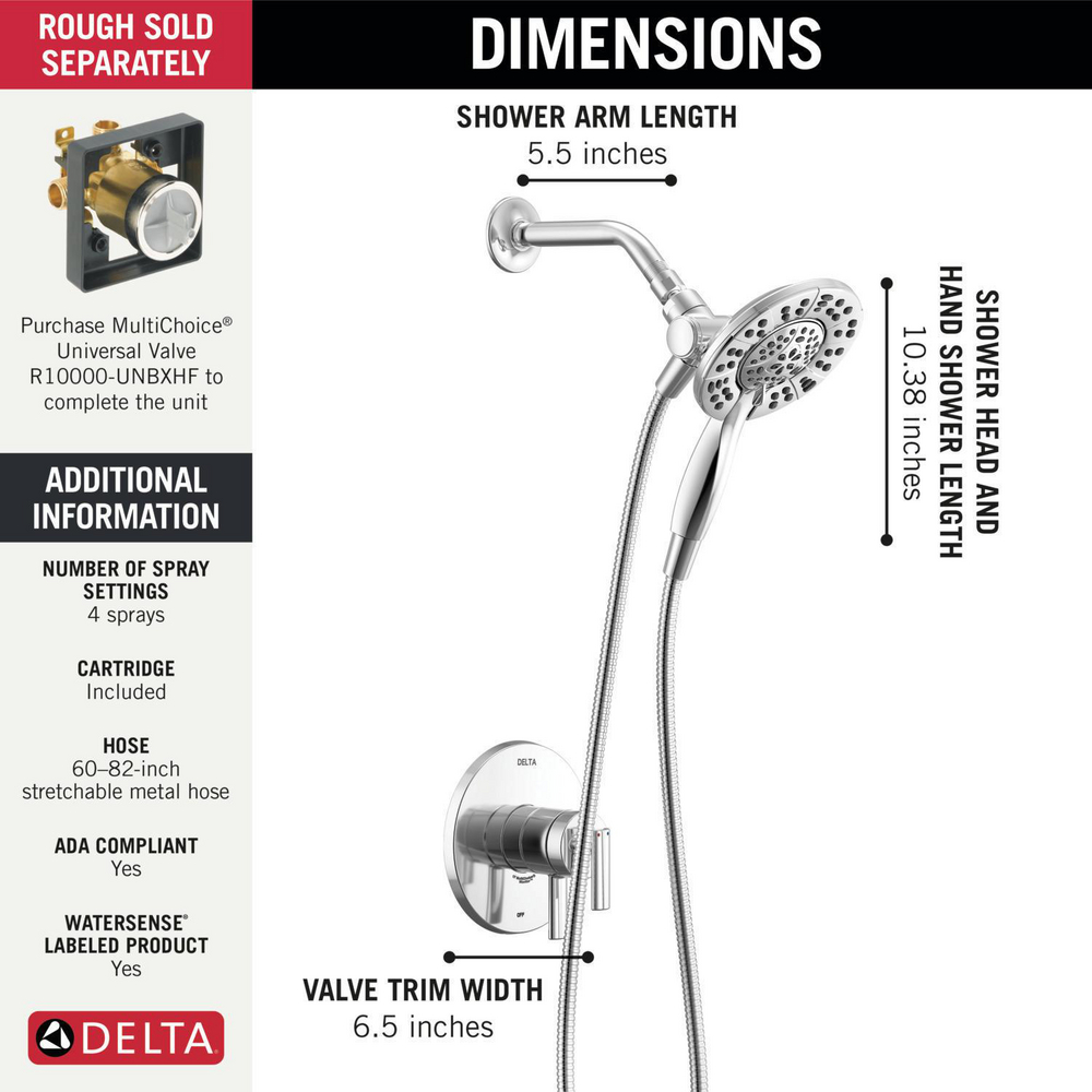 Monitor 17 Series Shower Trim with In2ition T17242-I | Delta Faucet