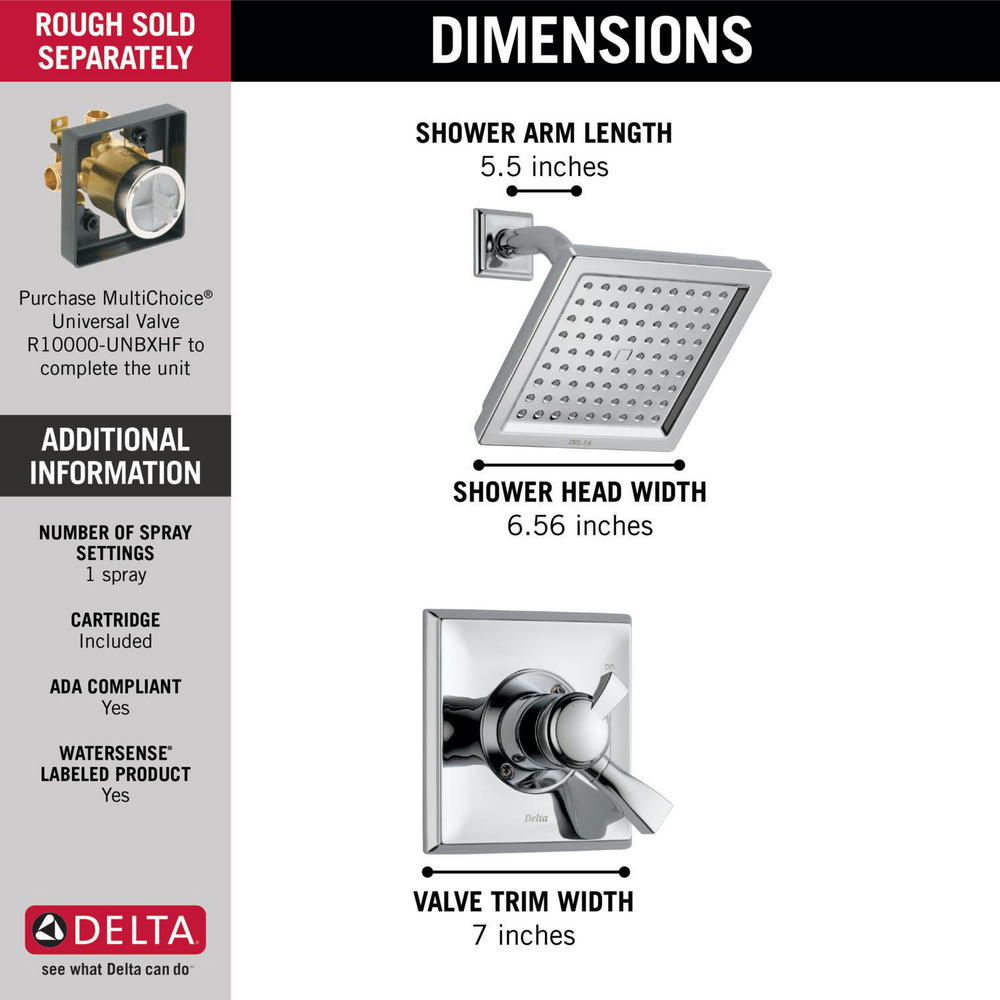 Monitor® 17 Series Shower Trim T17251-WE | Delta Faucet