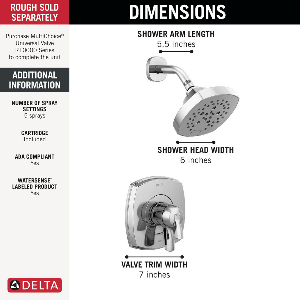 17 Series Shower Only T17276-PR | Delta Faucet