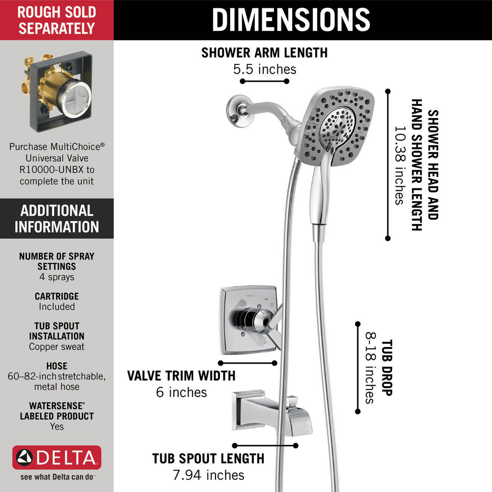 Delta Linden In2ition 1-Handle discount Shower On