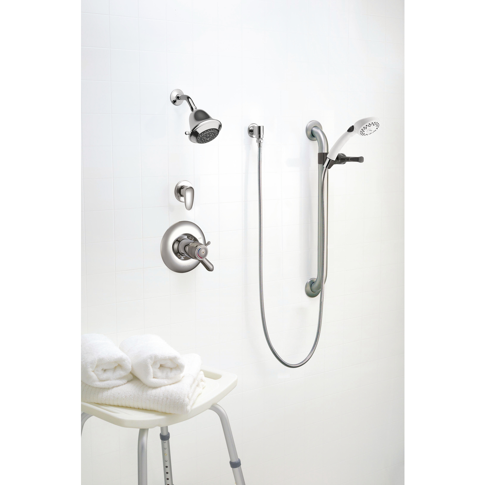 Universal Dual Shower Trim Diverter Hand Shower and Grab Bar T17TH325