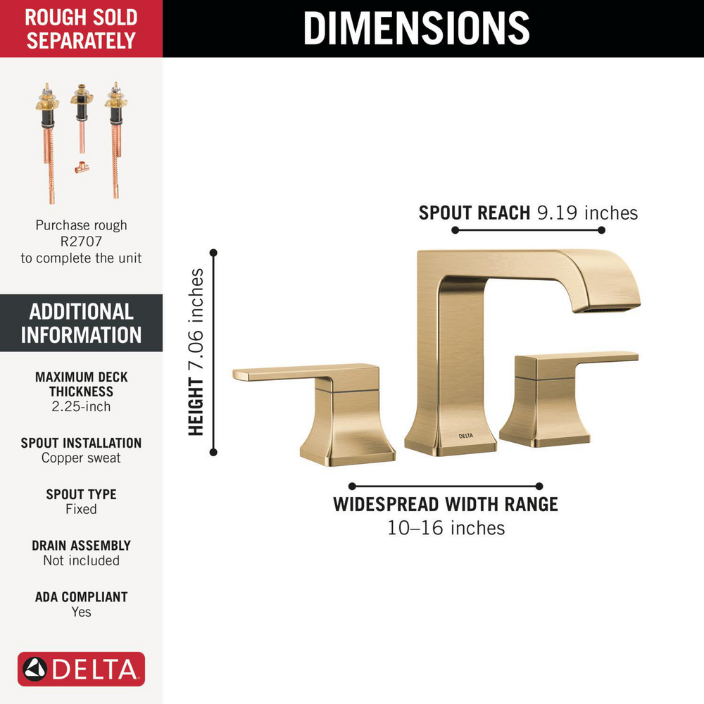 Roman Tub Trim T2739-CZ | Delta Faucet