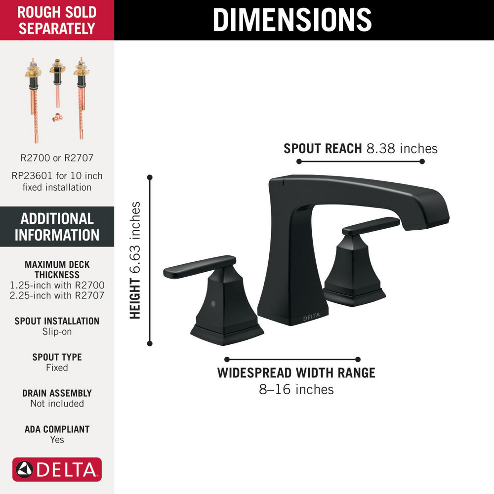 Roman Tub Trim T2764-BL | Delta Faucet