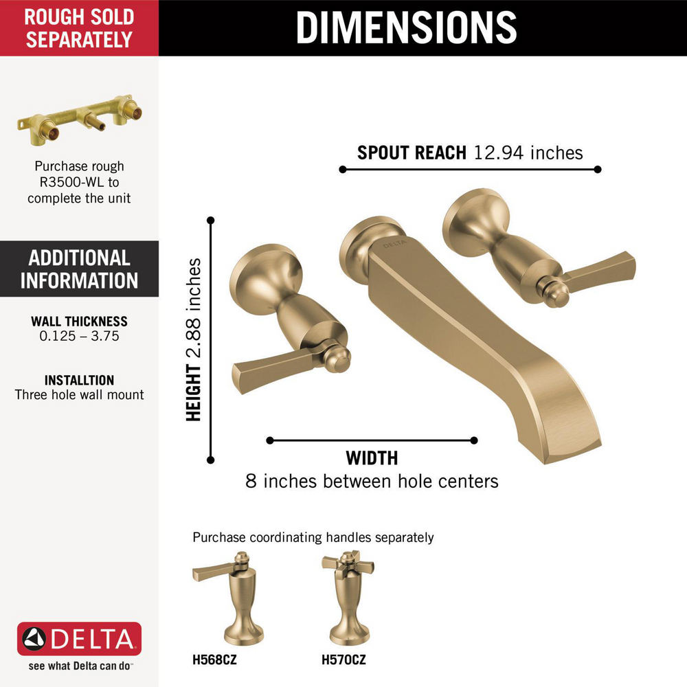 Delta 75635-CZ Champagne Bronze Dorval Double Robe Hook 