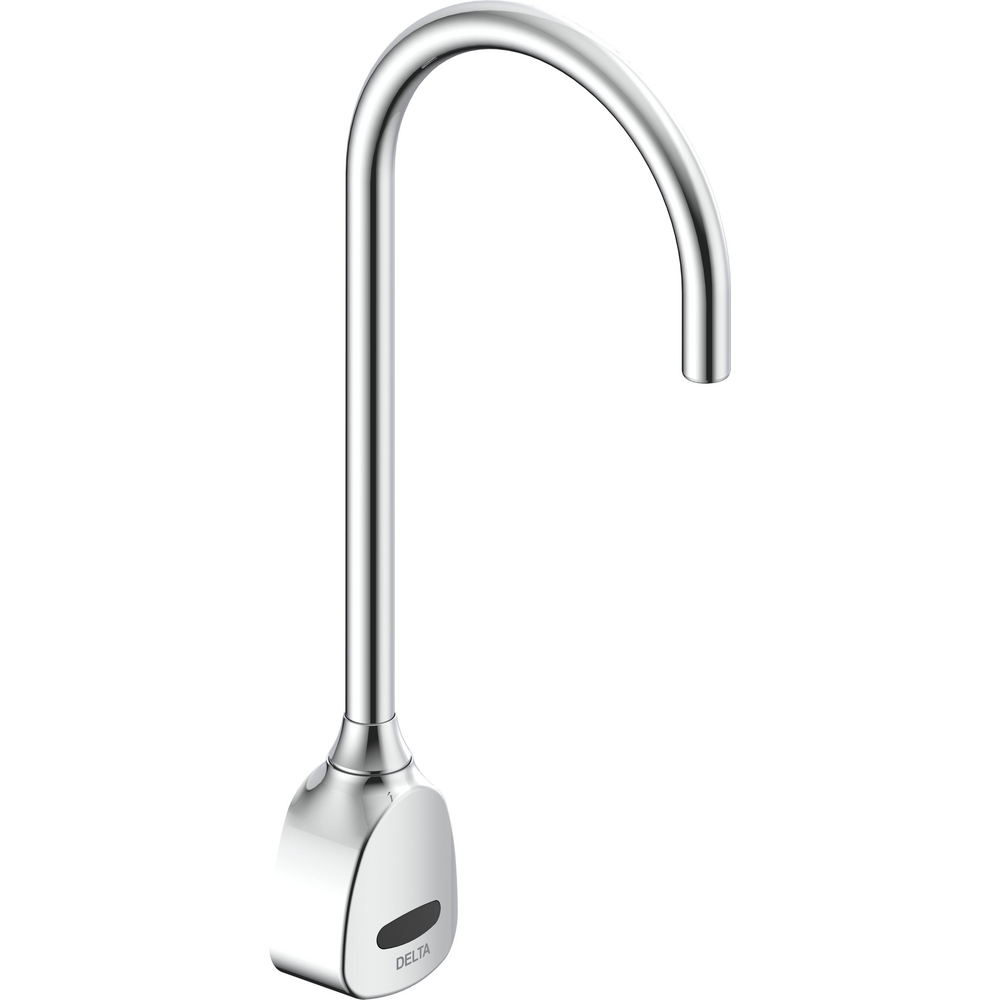 Hardwire Electronic Wallmount Basin Faucet with Gooseneck Spout