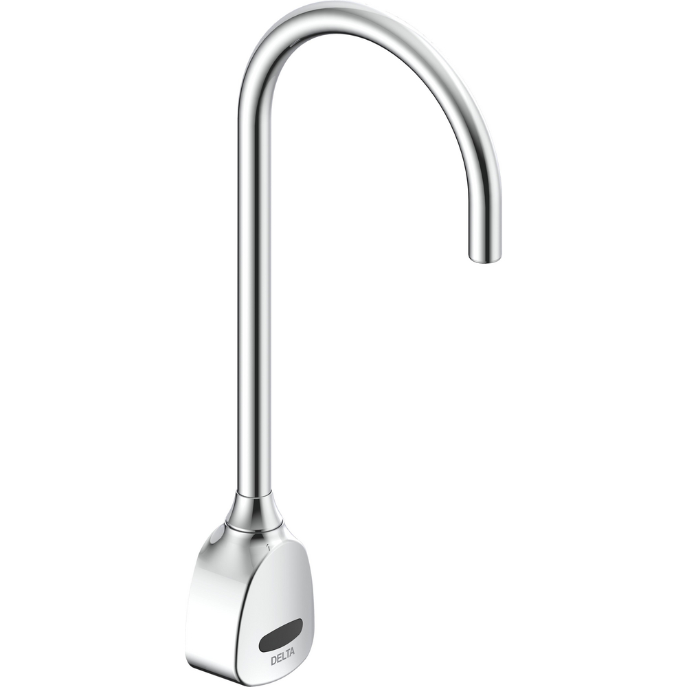 Hardwire Electronic Wallmount Basin Faucet with Gooseneck Spout