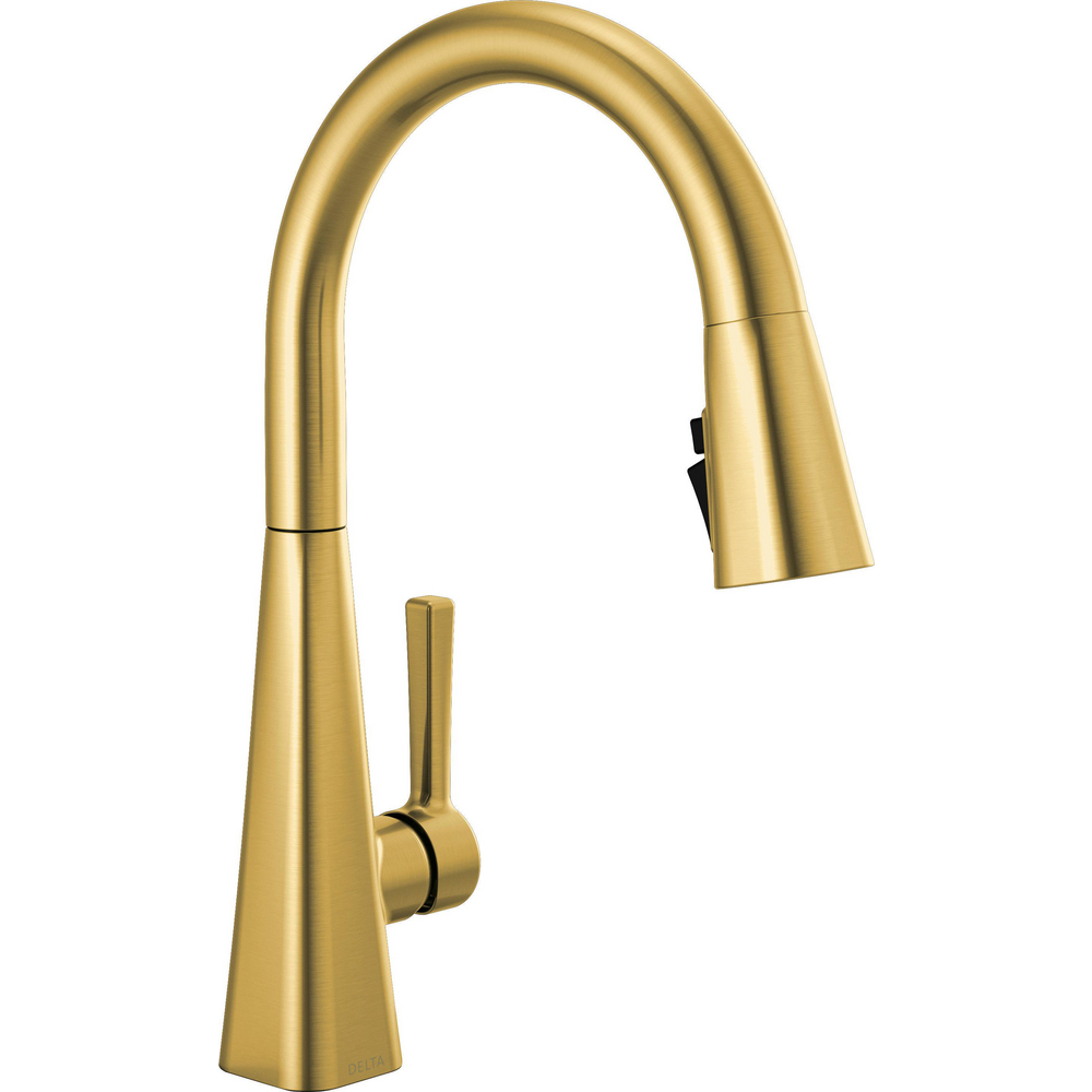 Lenta Brushed Gold Kitchen Pulldown