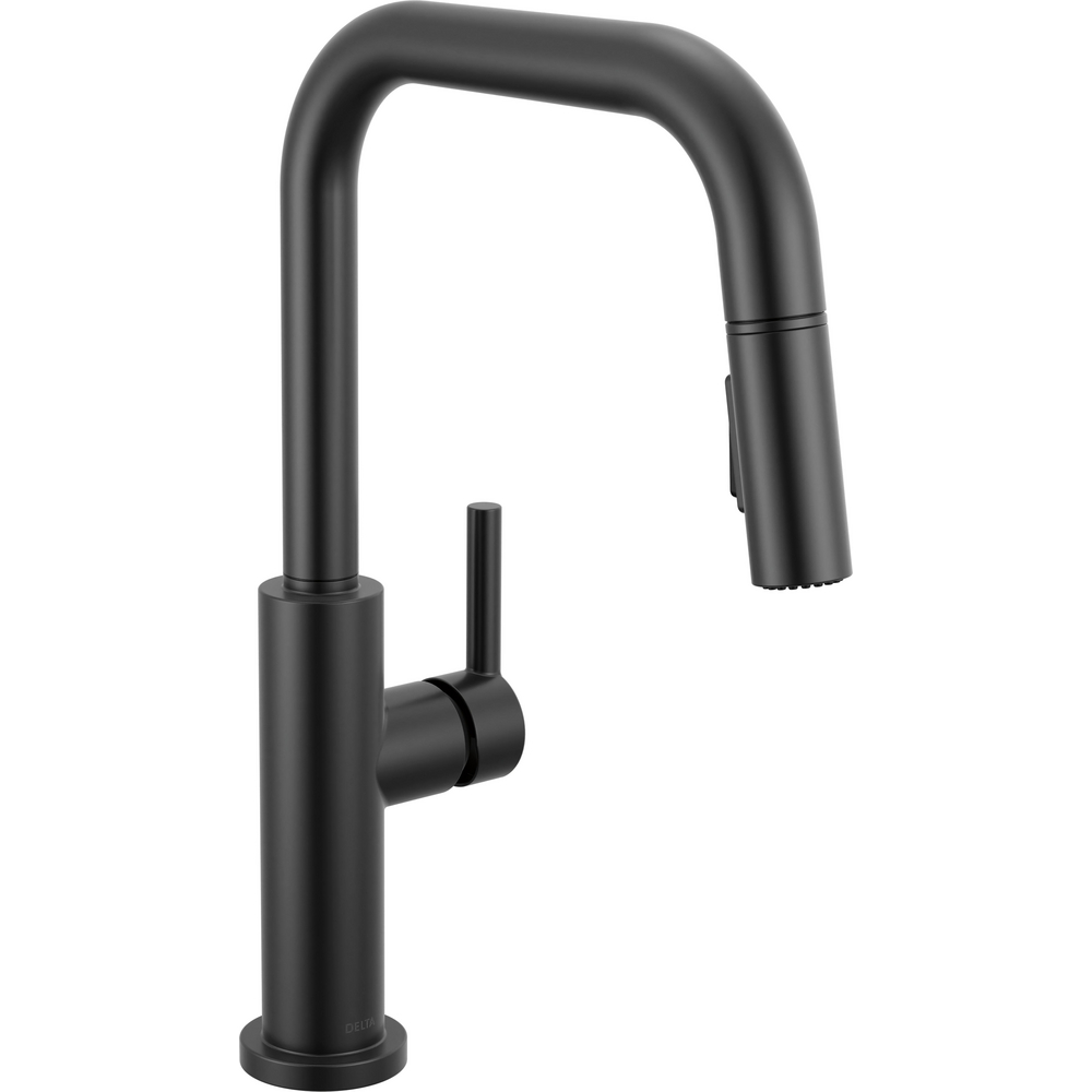 Nicoli Double Bend Spout BL 19868LF-BL | Delta Faucet