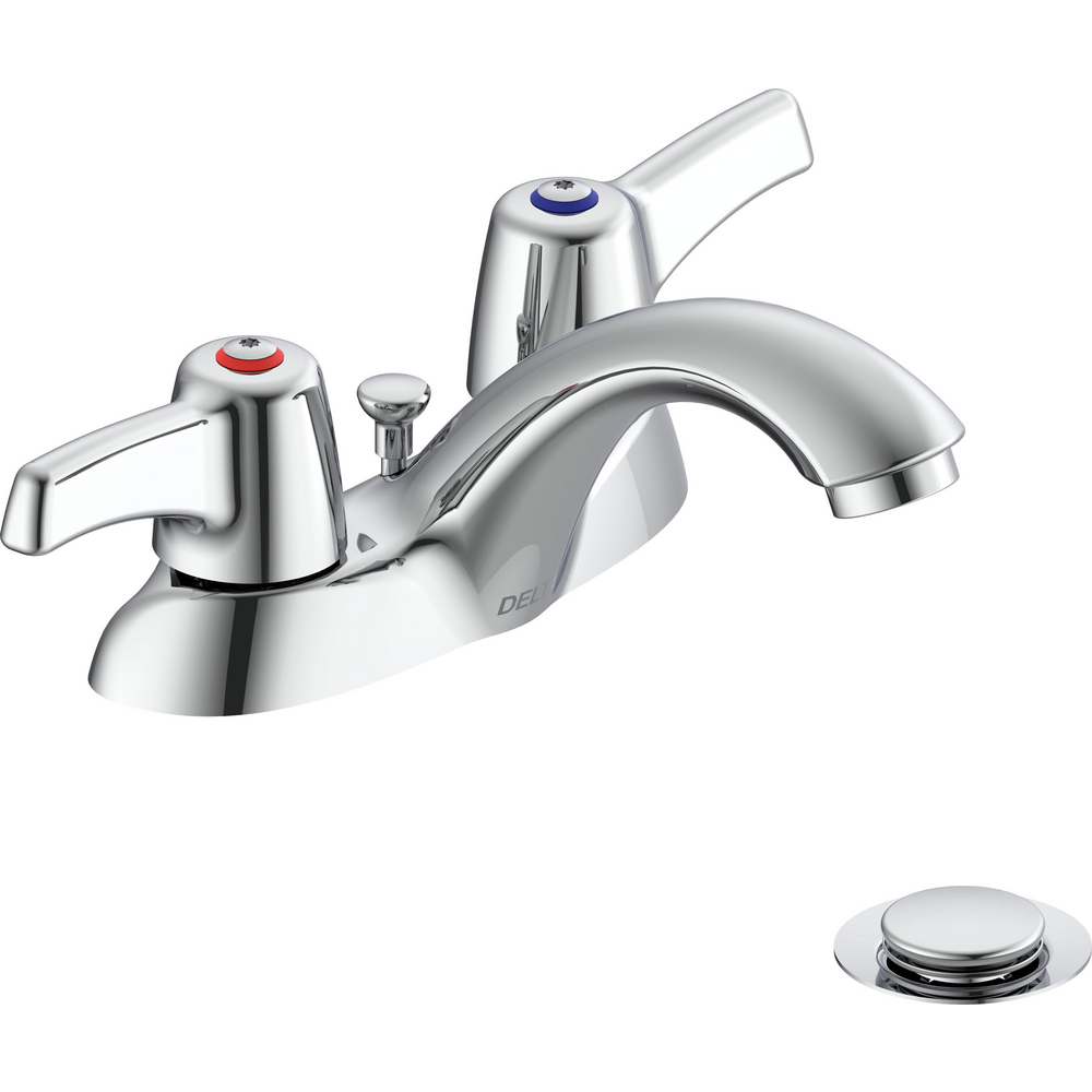 Two-Handle Centerset Lavatory Faucet with Pop-Up