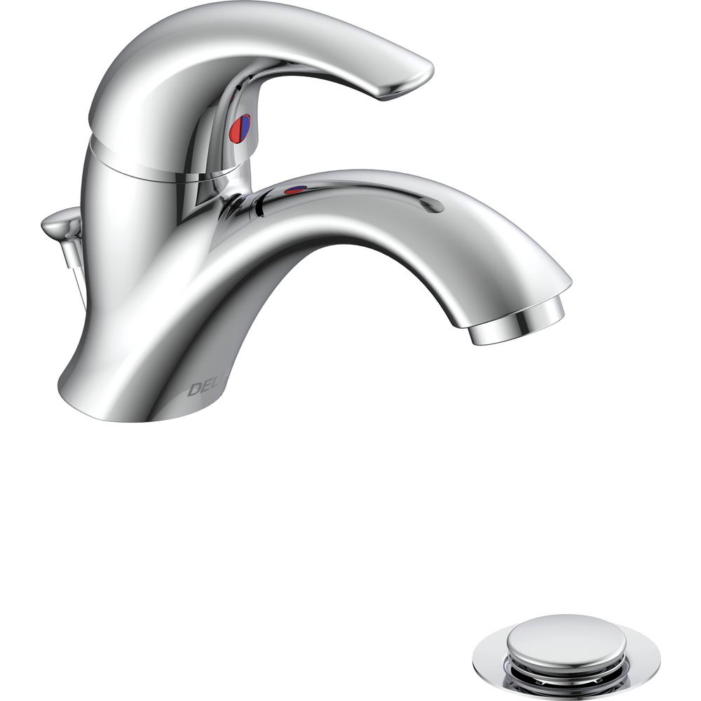 Single-Handle Single-Hole Lavatory Faucet with Pop-Up