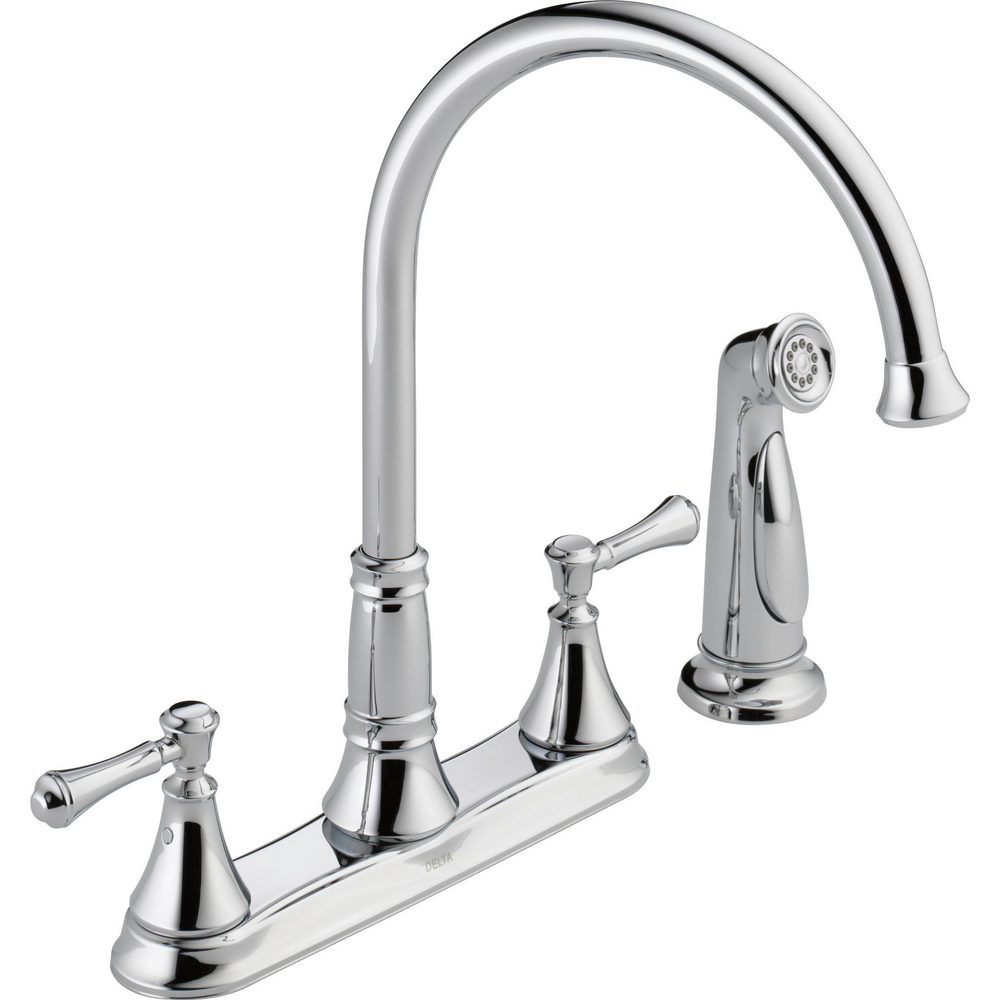 Two Handle Kitchen Faucet With Spray