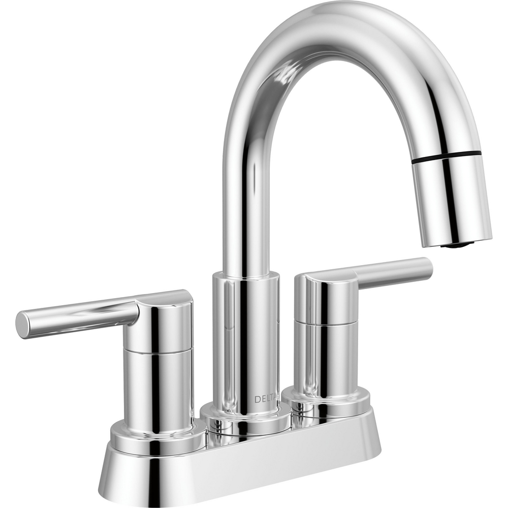 Two Handle Centerset Pull-Down Bathroom Faucet