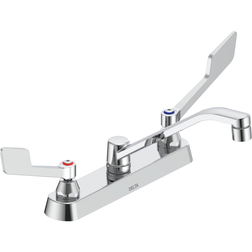 Two Handle 8 In Cast DeckMount Faucet 26C3155 Delta Faucet