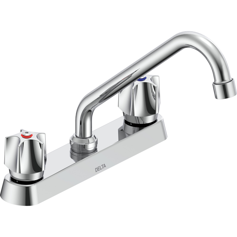 Two Handle 8 In Cast DeckMount Faucet 26C3231 Delta Faucet
