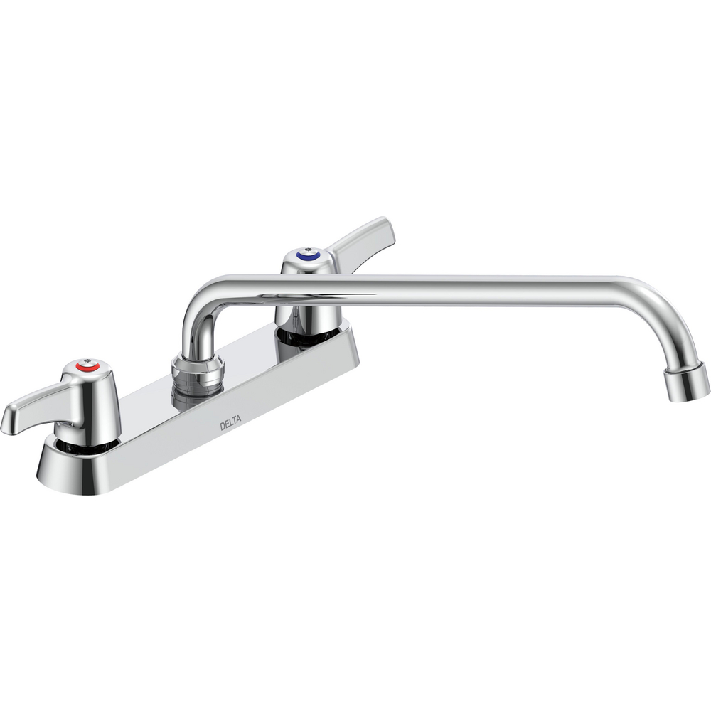 Two Handle 8 In Cast Deck-Mount Faucet 26C3233-S8 | Delta Faucet