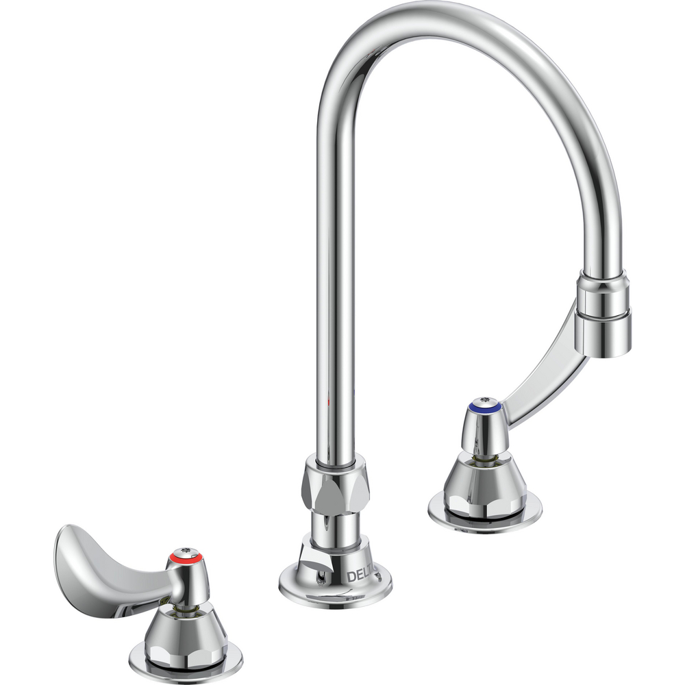 Two-Handle Deck-Mount Sink Faucet with Gooseneck Spout 27C2924