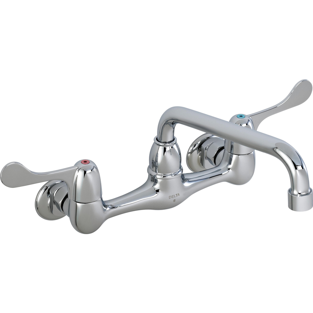 Two Handle 8 In Wallmount Service Sink Faucet 28P4402LF Delta Faucet