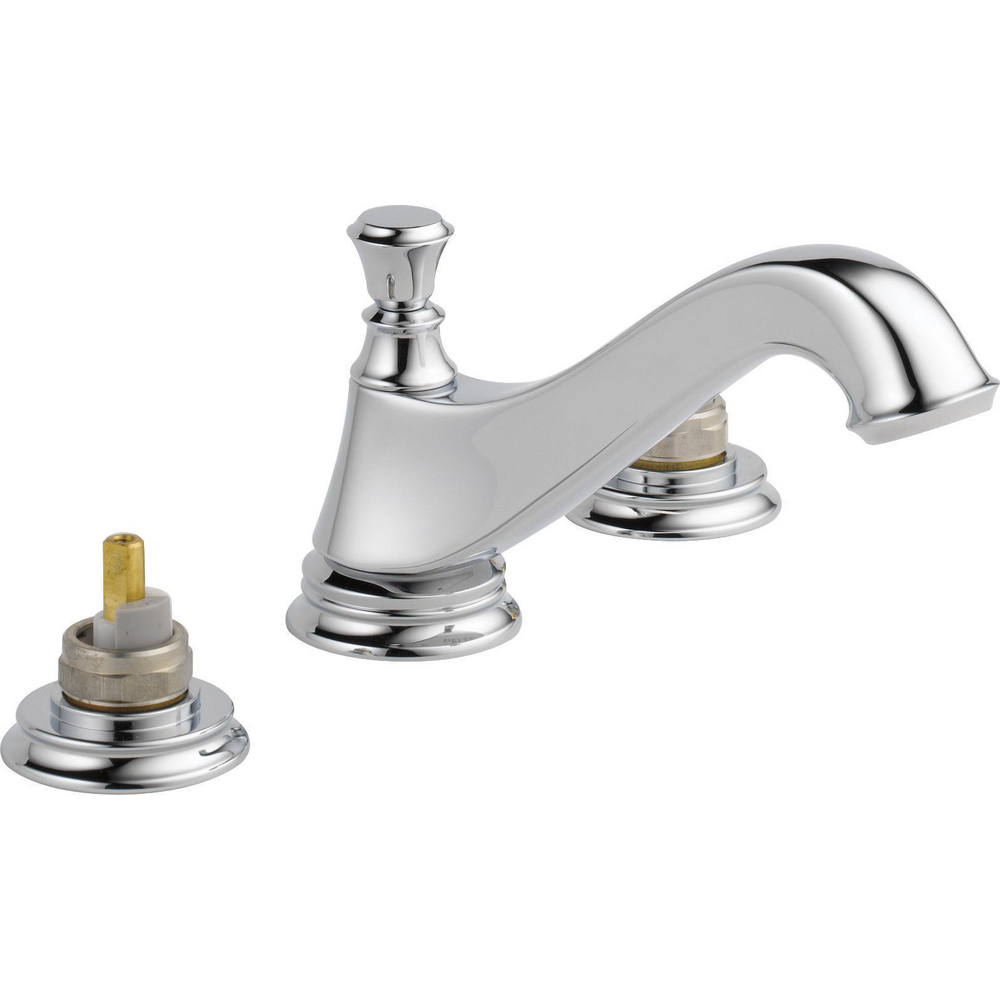 Two Handle Wide Spread Lavatory - Low Arc Spout w/ Metal Pop-Up 