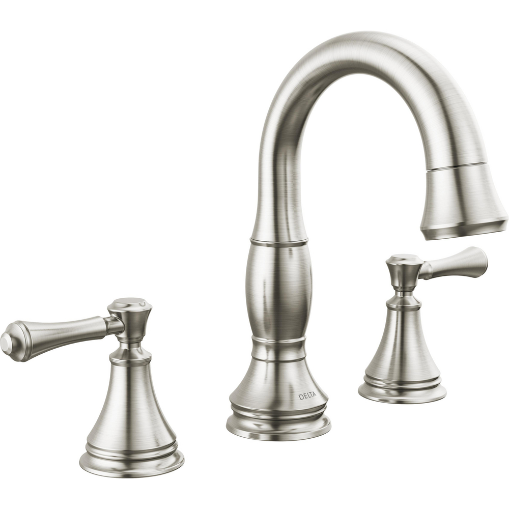 Two Handle Widespread Pull Down Bathroom Faucet