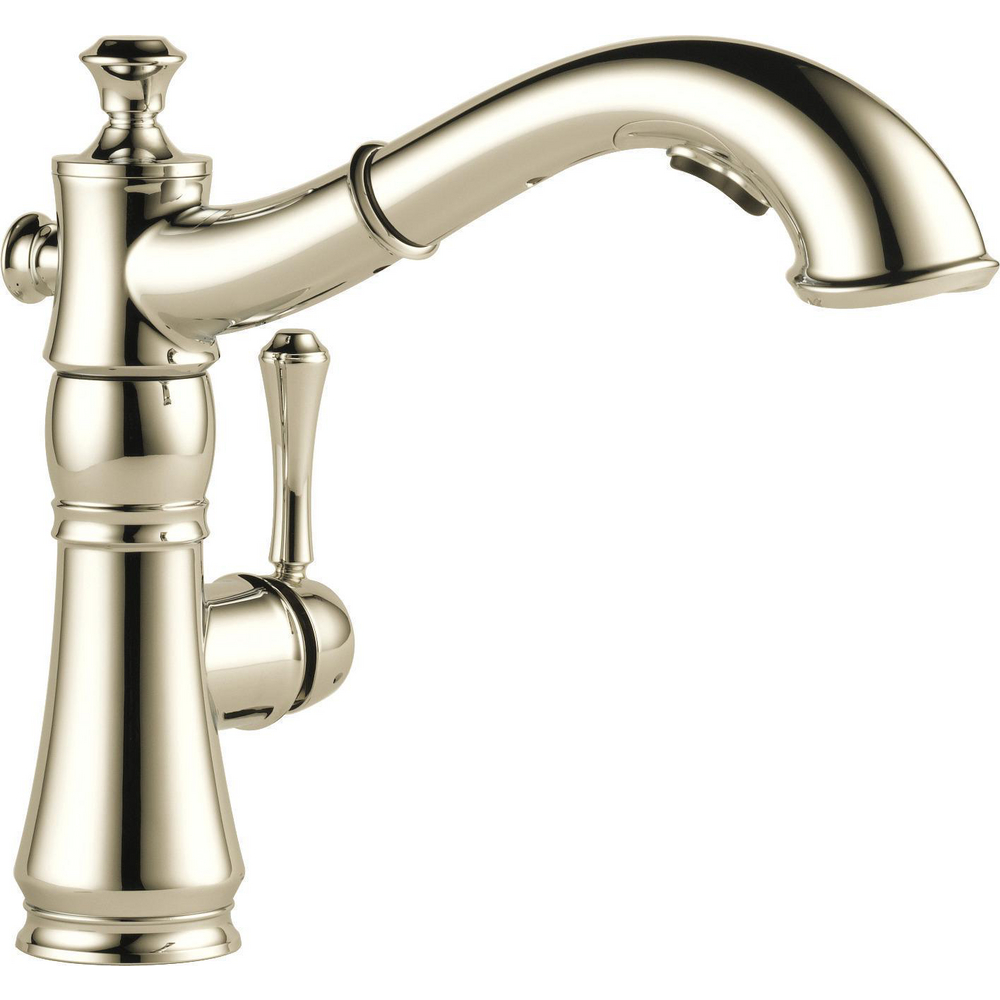 Single Handle Pull-Out Kitchen Faucet 4197-PN-DST