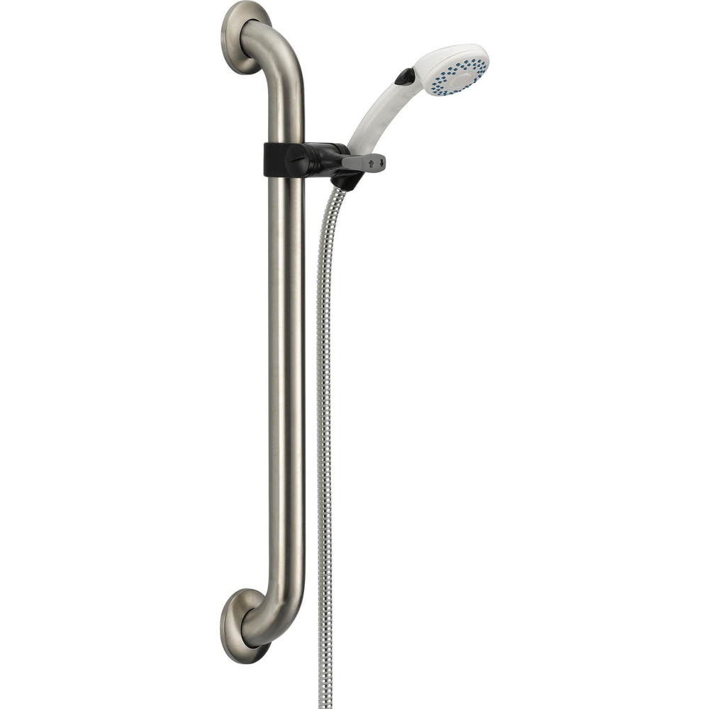 Adjustable Slide Bar / Grab Bar 2-Setting Hand Shower