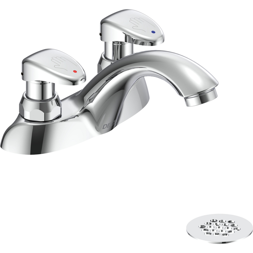 Two-Handle Metering Slow-Close Centerset Lavatory Faucet 86T1093 ...