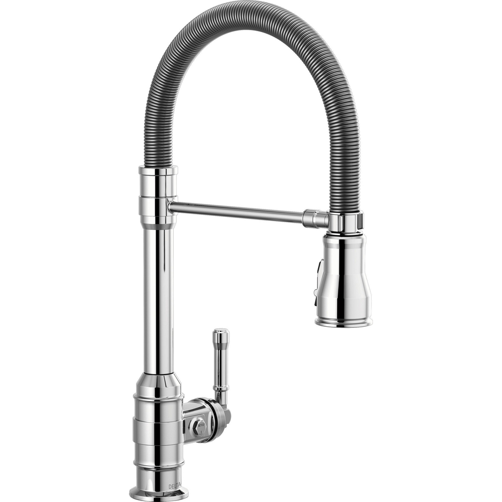 Single Handle Pull-Down Kitchen Faucet With Spring Spout