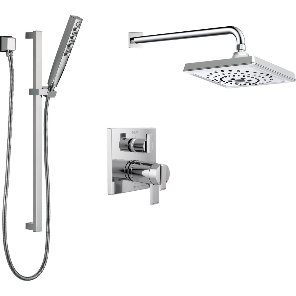 Square Thermostatic Shower Kit DFKIT25THSWS Delta Faucet