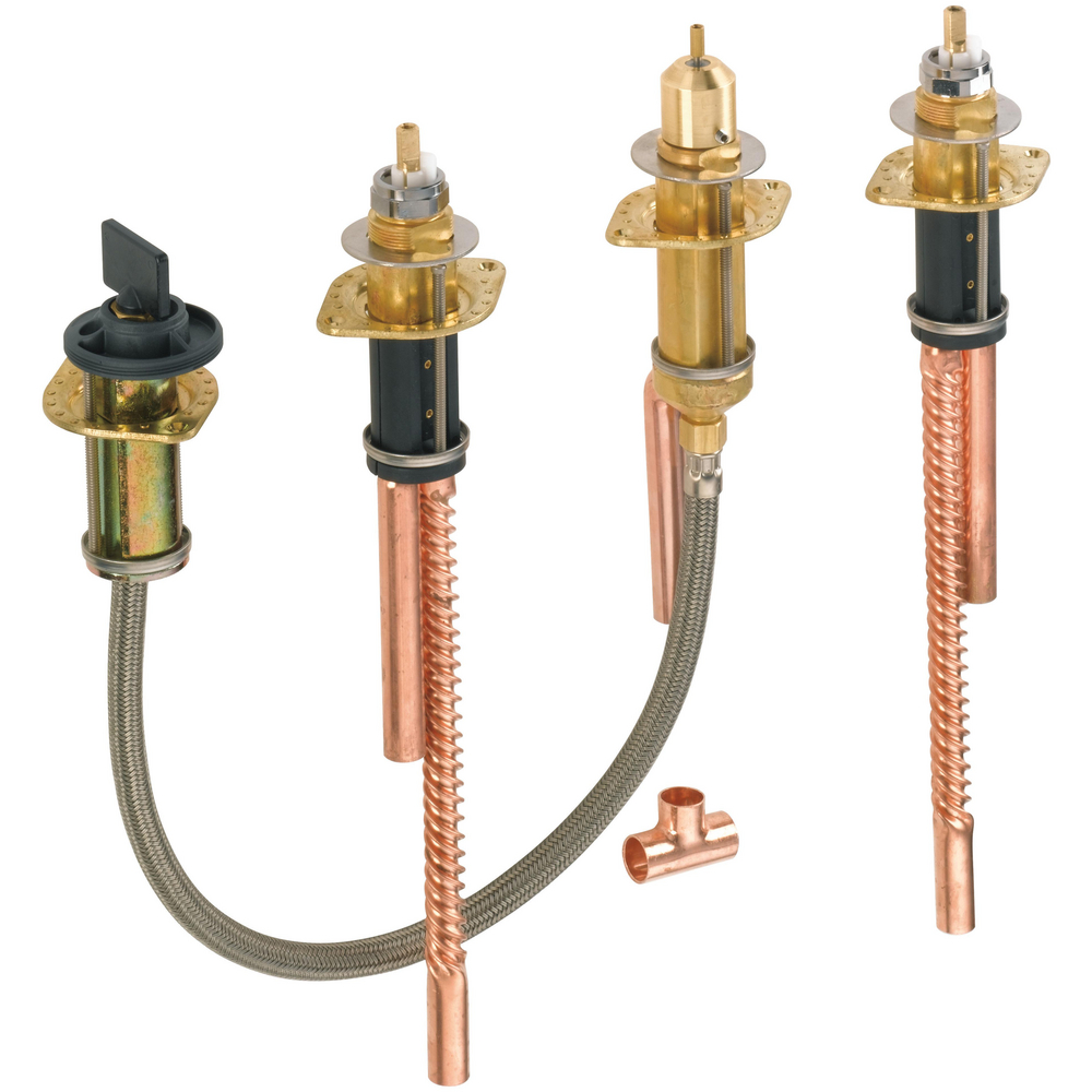 Two Handle Flexible Mount with Hand Shower