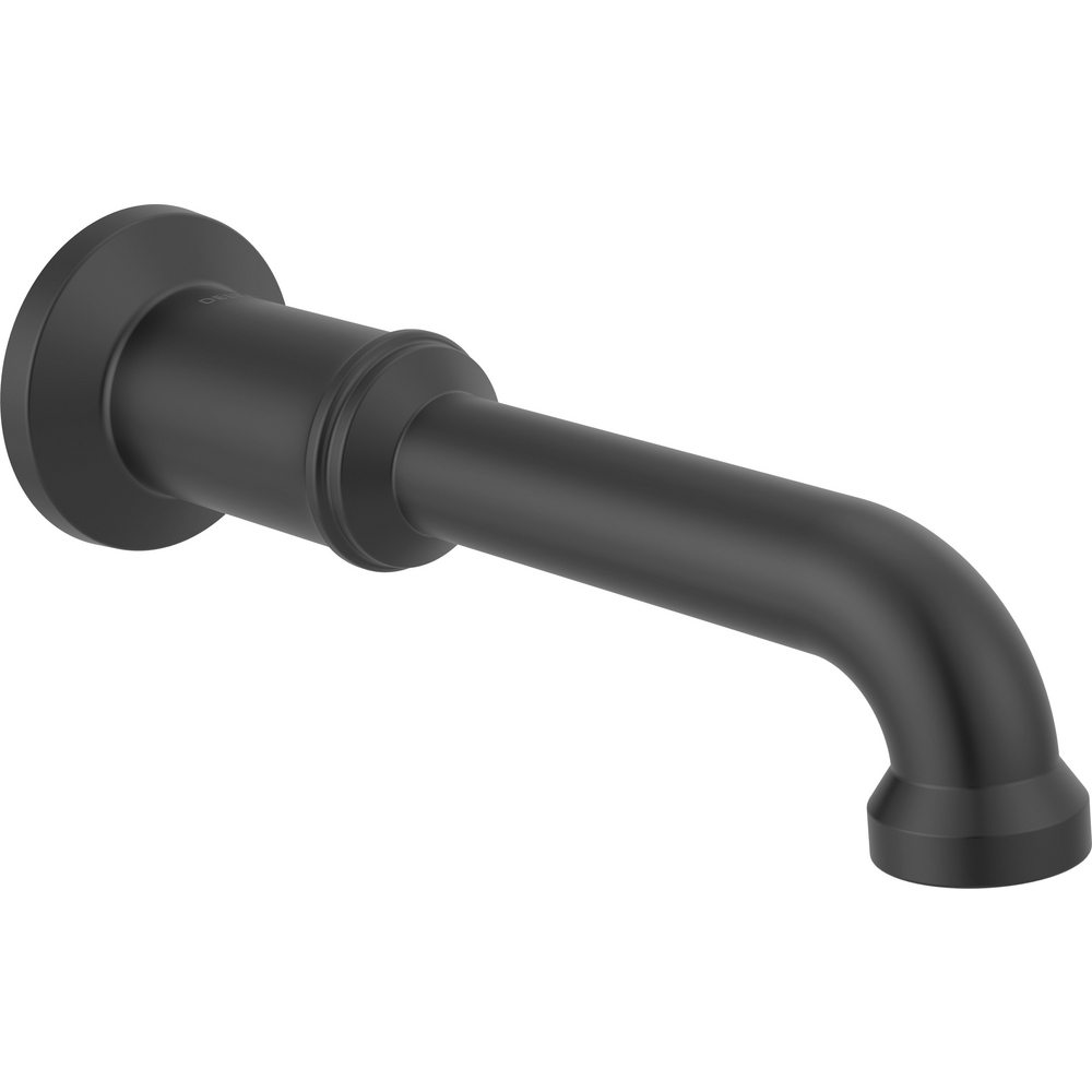 Delta Faucet RP90159BL Pivotal Non-Diverter Tub Spout – Matte Black, 9" Reach, Metal Construction