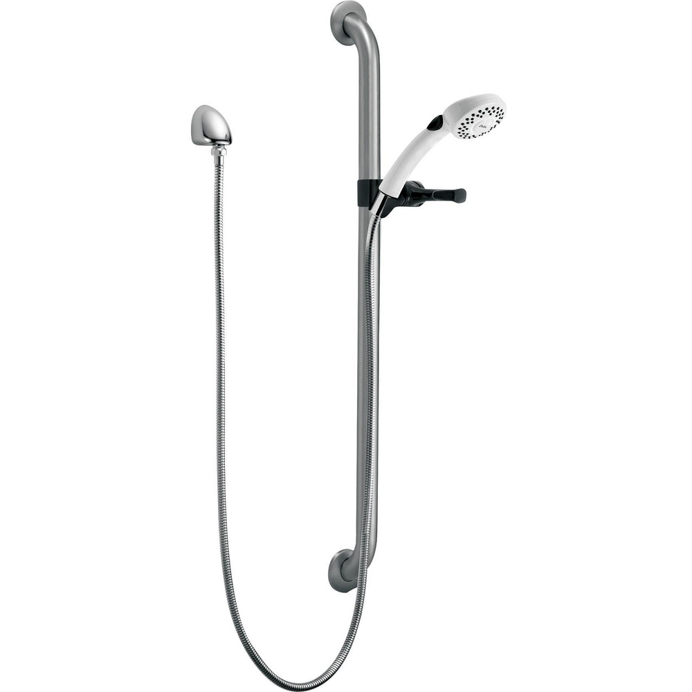GEEPAS 3-Piece 1/2inch Single Function Hand Shower Set Silver GSW61086 main image 1