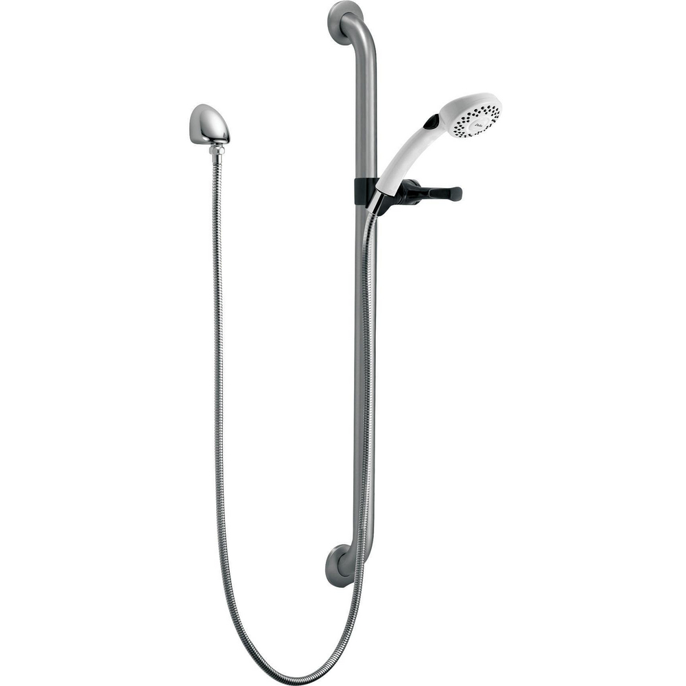 Single Function Hand Shower with Grab Bar and Elbow