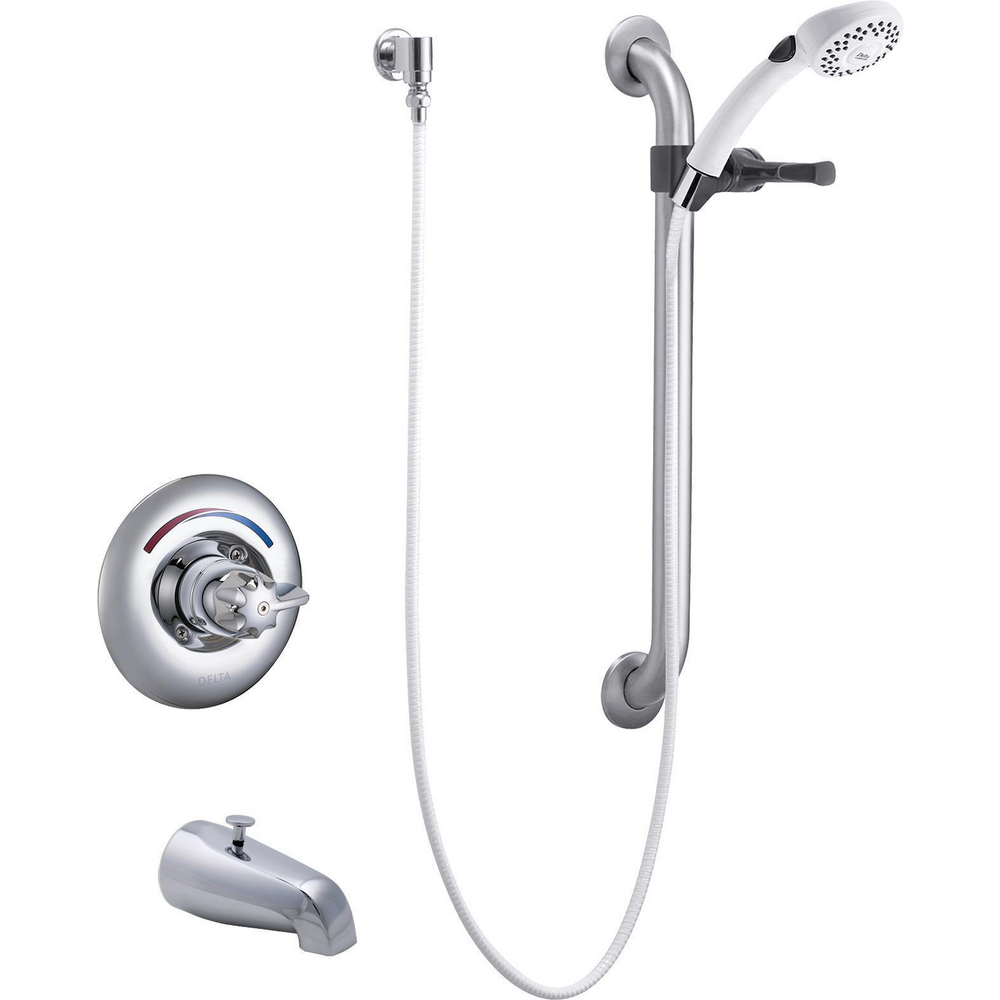 Universal Tub Trim Hand Shower and Grab Bar T13H253 Delta Faucet