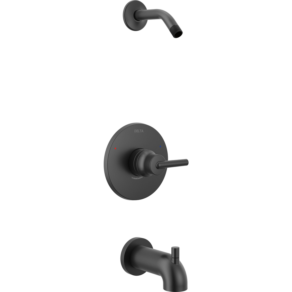 Delta Trinsic Monitor 14 Series Tub and Shower Trim- Less Head, Matte Black