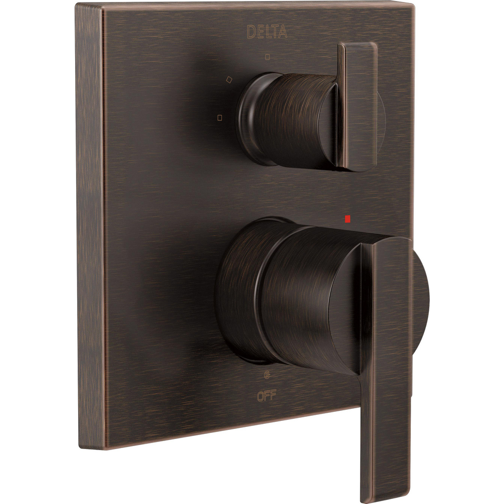 Angular Modern Monitor 14 Series Valve Trim with 3-Setting Integrated Diverter