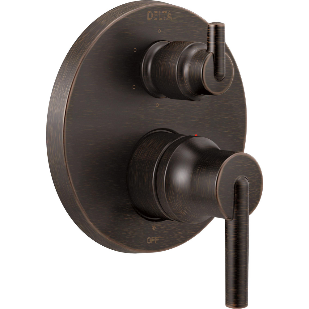 Contemporary Two Handle Monitor 14 Series Valve Trim with 6-Setting Integrated Diverter