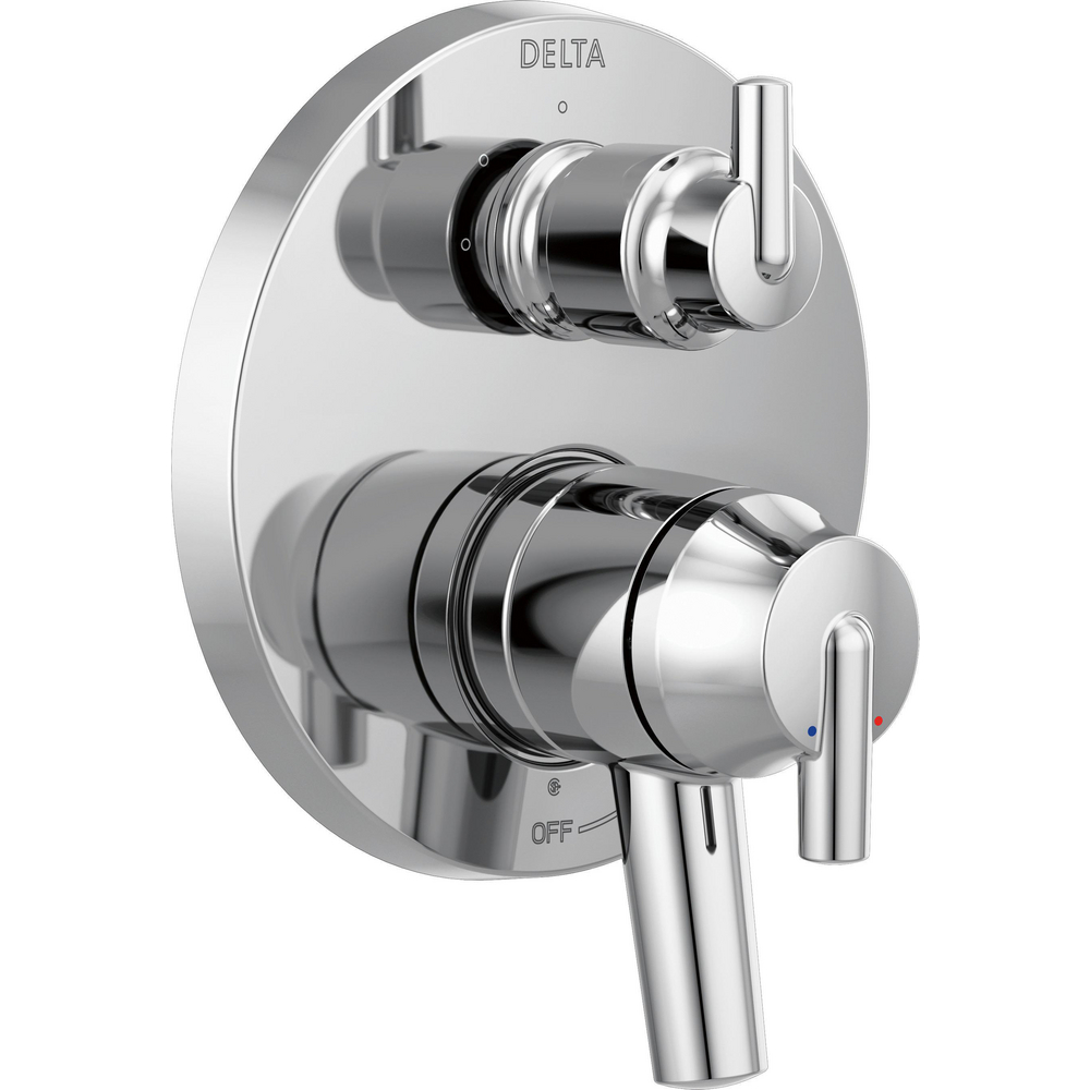 Contemporary Two Handle Monitor 17 Series Valve Trim with 3-Setting Integrated Diverter