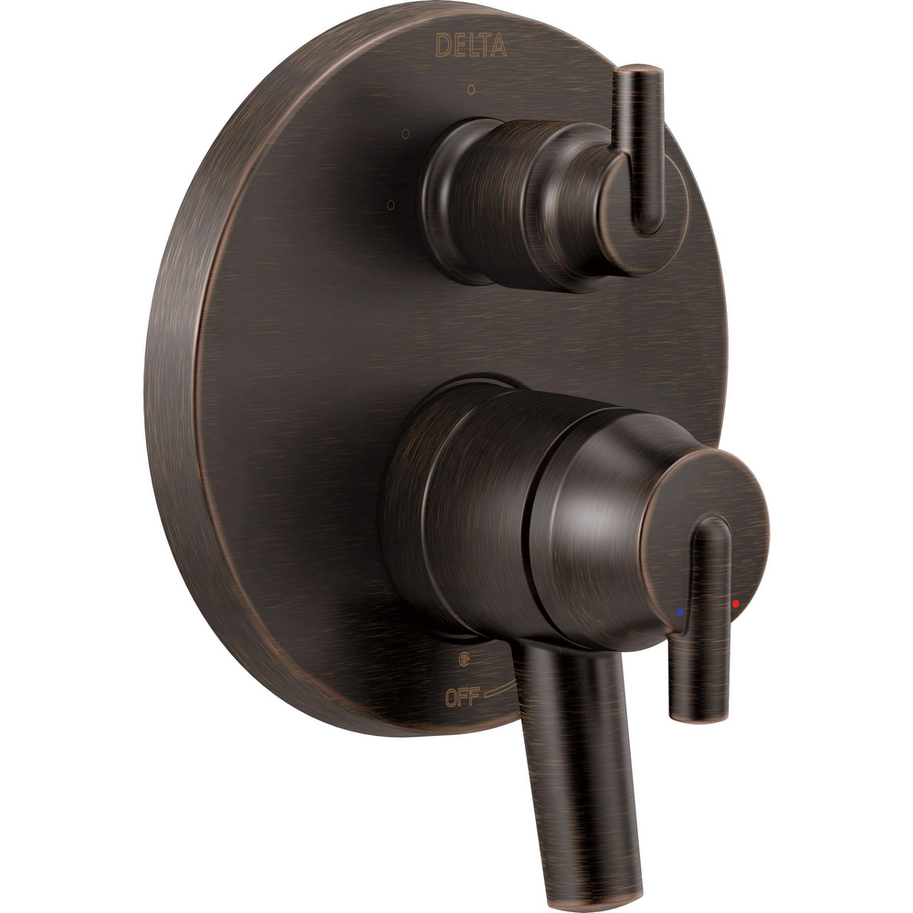 Contemporary Two Handle Monitor 17 Series Valve Trim with 3-Setting Integrated Diverter