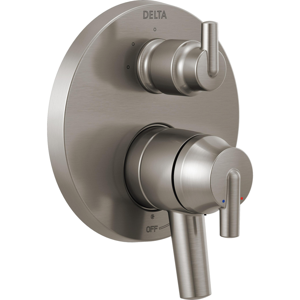 Contemporary Two Handle Monitor 17 Series Valve Trim with 3-Setting Integrated Diverter