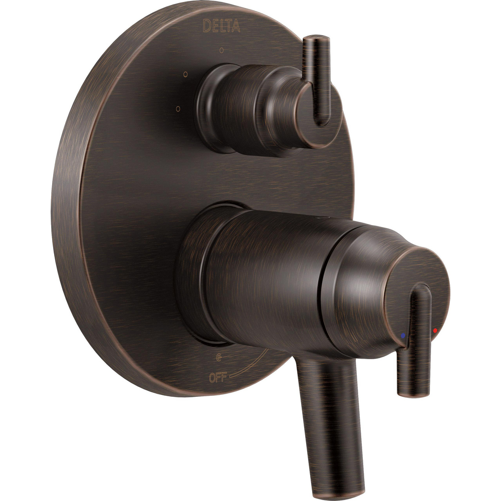 Contemporary Two Handle TempAssure 17T Series Valve Trim with 3-Setting Integrated Diverter