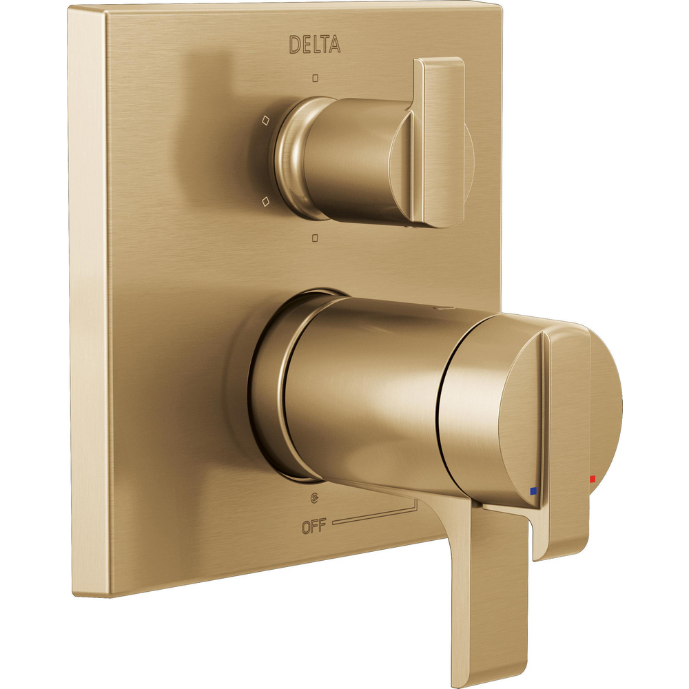 Angular Modern TempAssure 17T Series Valve Trim with 6-Setting