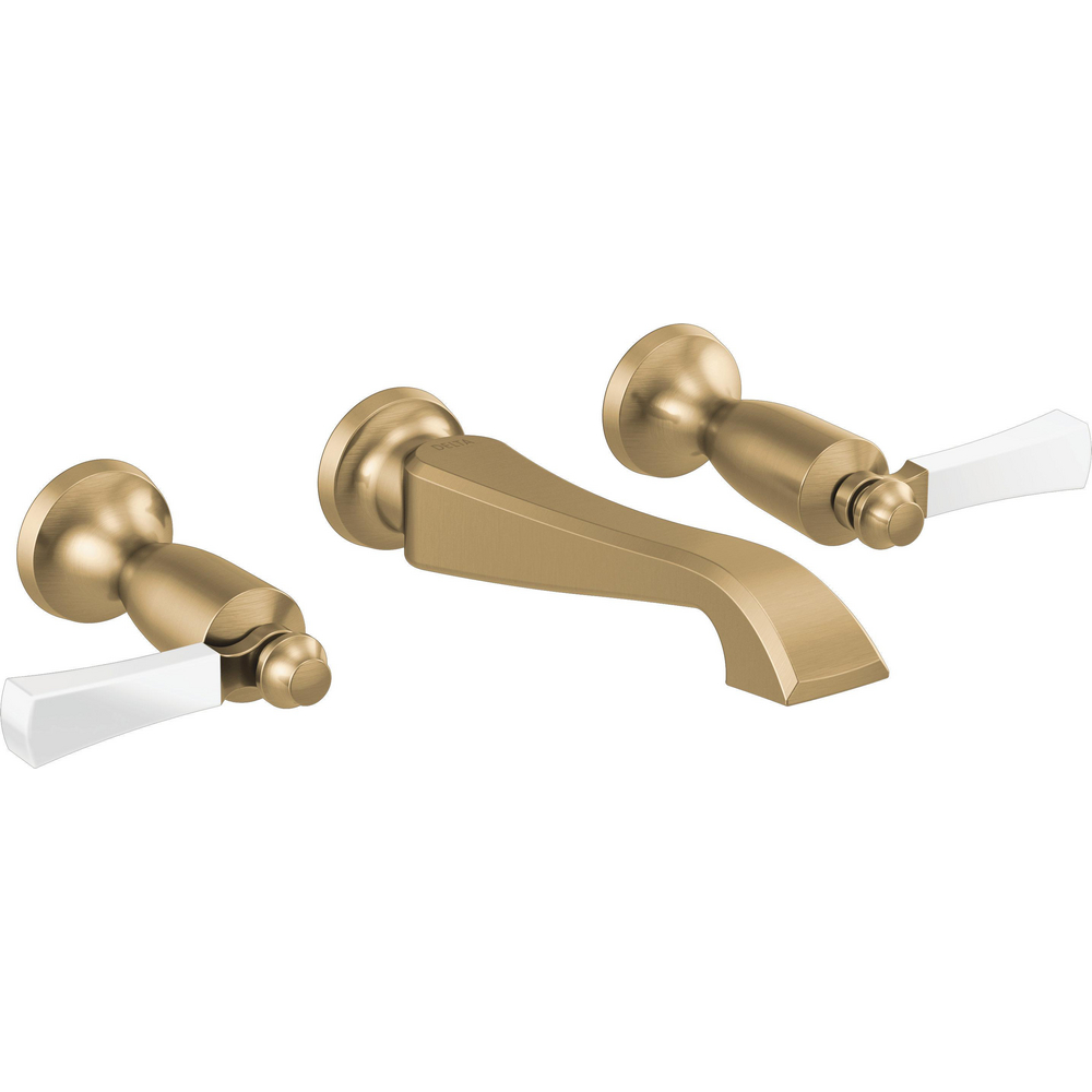 Two Handle Wall Mount Bathroom Faucet Trim Only