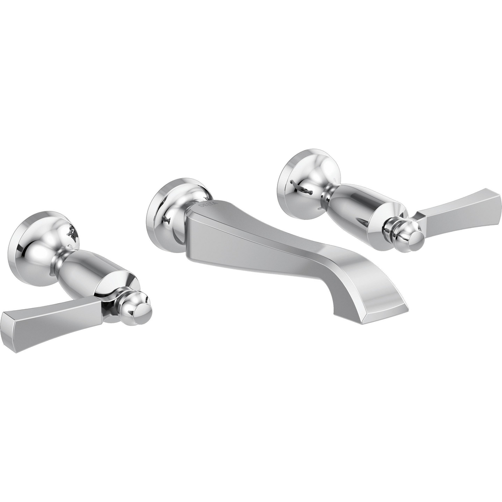 Two Handle Wall Mount Bathroom Faucet Trim Only