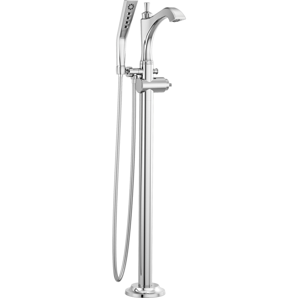 Single Handle Floor Mount Tub Filler Trim - Less Handle