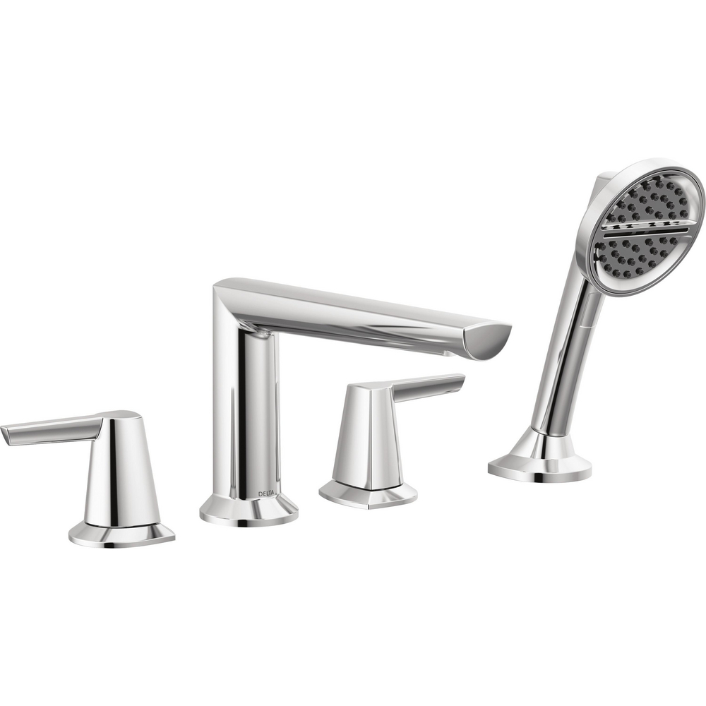 4-Hole Roman Tub Trim with Hand Shower
