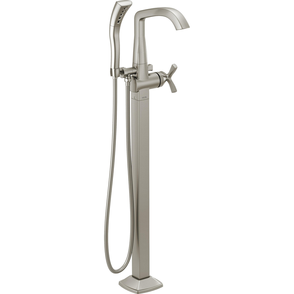 Single Handle Floor Mount Tub Filler Trim