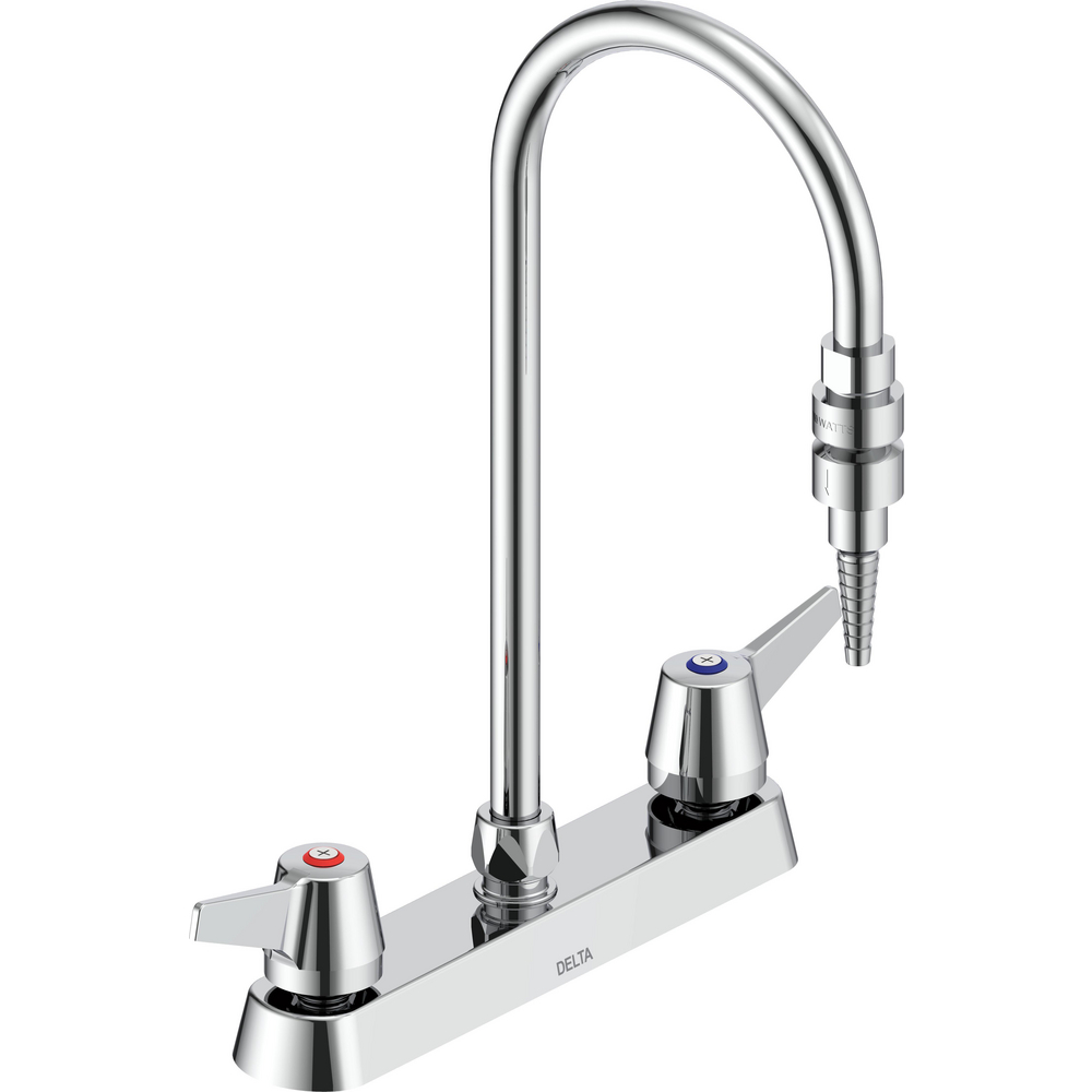 Two Handle 8 In Deckmount Laboratory Mixing Faucet W67409C Delta